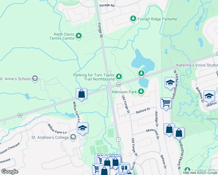 map of restaurants, bars, coffee shops, grocery stores, and more near in Aurora