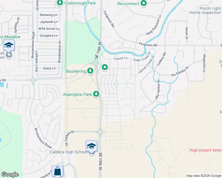 map of restaurants, bars, coffee shops, grocery stores, and more near 61050 Southeast Sydney Harbor Drive in Bend