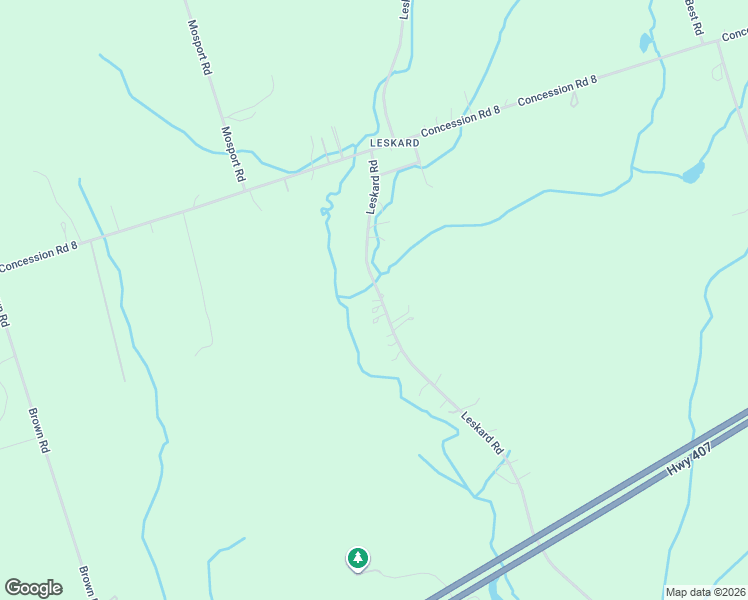 map of restaurants, bars, coffee shops, grocery stores, and more near 7704 Leskard Road in Clarington