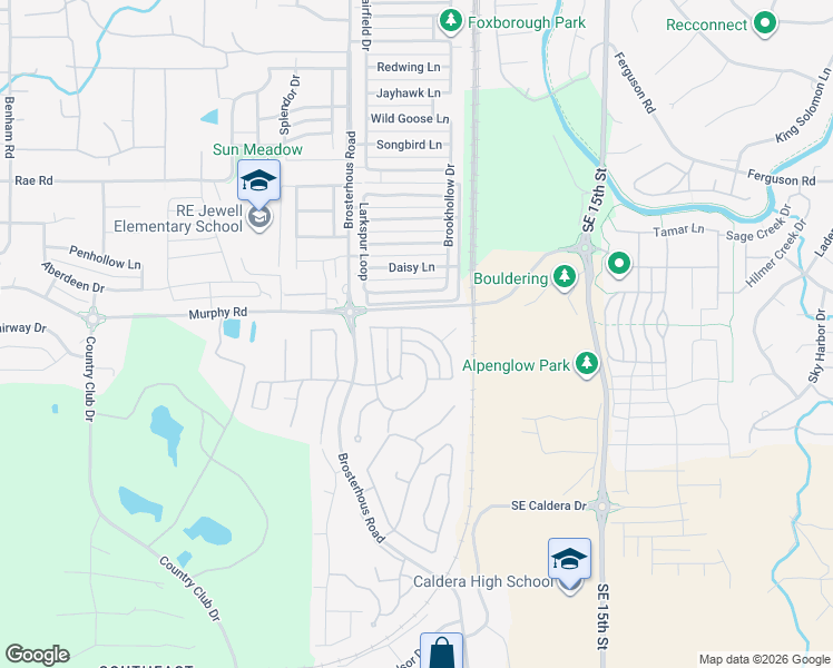 map of restaurants, bars, coffee shops, grocery stores, and more near 20636 Cougar Peak Drive in Bend