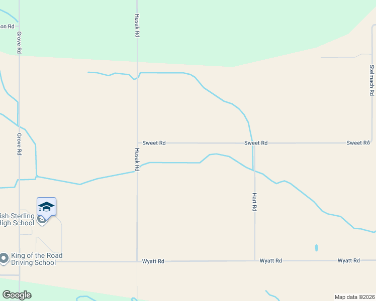 map of restaurants, bars, coffee shops, grocery stores, and more near 3352 Sweet Road in Standish