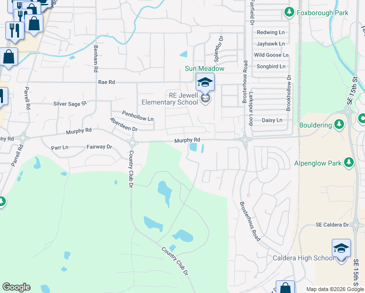 map of restaurants, bars, coffee shops, grocery stores, and more near 20495 Murphy Road in Bend