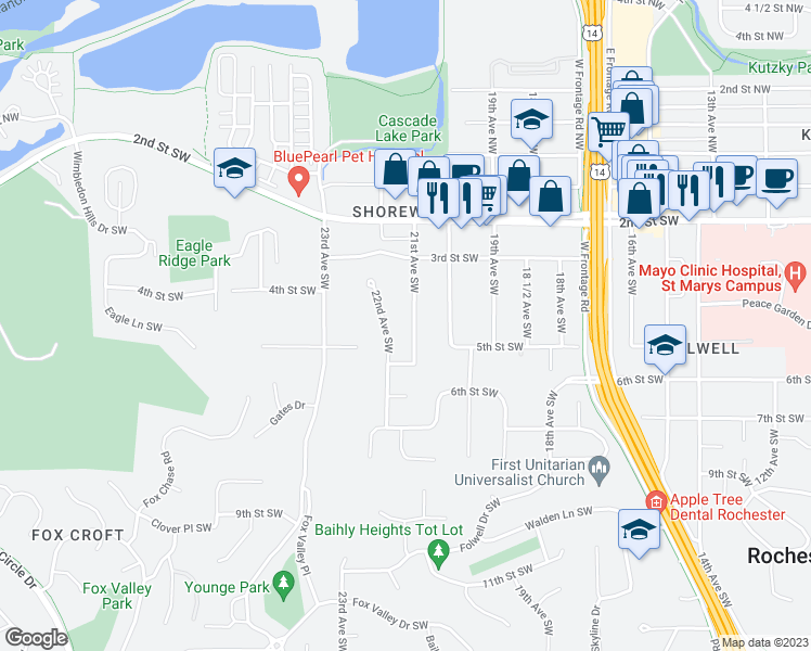 Walk Score Detail Map