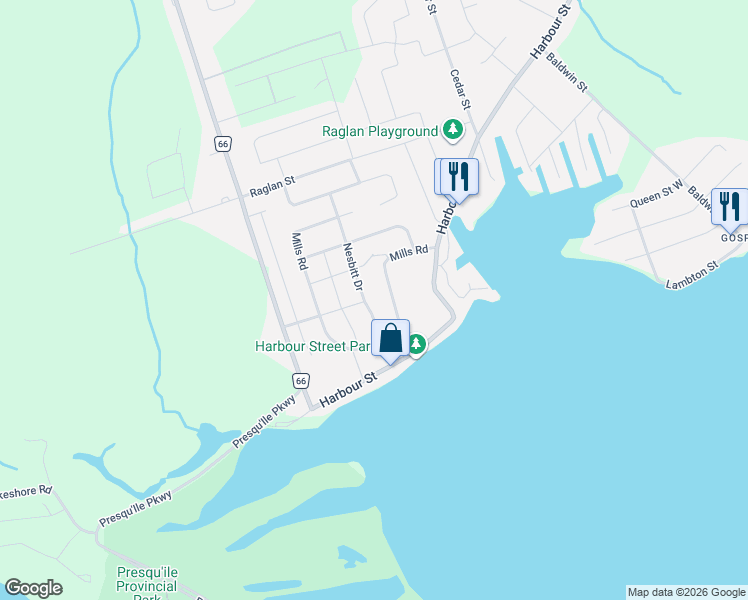 map of restaurants, bars, coffee shops, grocery stores, and more near 17 Nesbitt Drive in Brighton