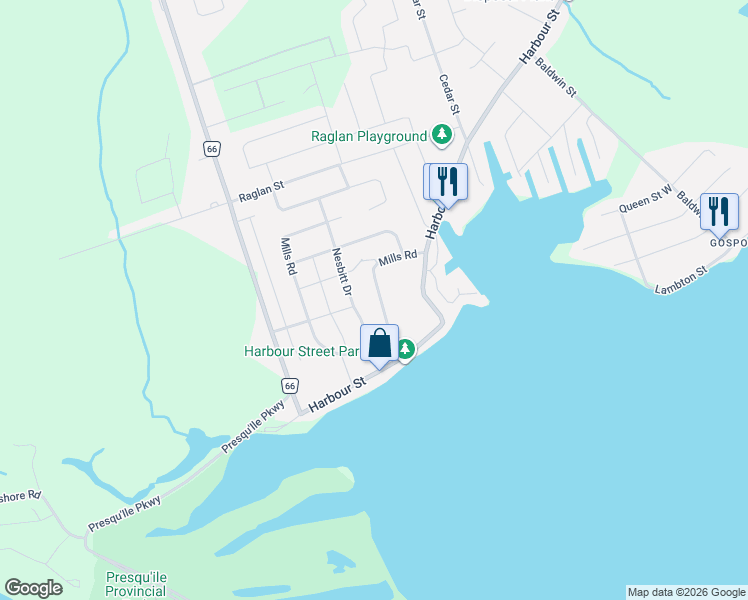 map of restaurants, bars, coffee shops, grocery stores, and more near 16 Mills Road in Brighton