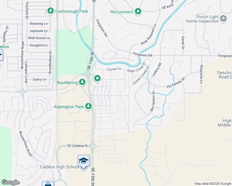 map of restaurants, bars, coffee shops, grocery stores, and more near 61076 Manhae Loop in Bend