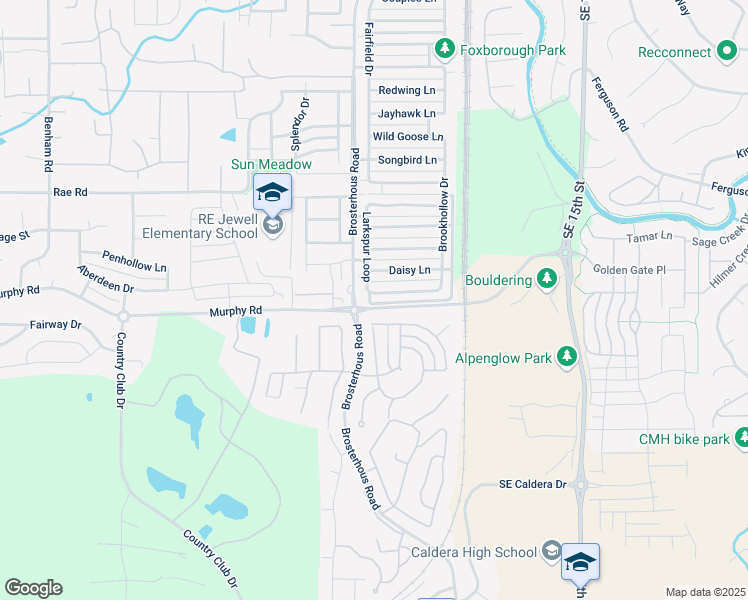map of restaurants, bars, coffee shops, grocery stores, and more near 61093 Larkspur Loop in Bend
