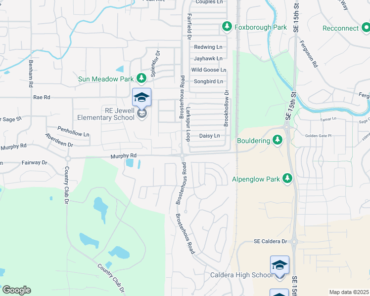 map of restaurants, bars, coffee shops, grocery stores, and more near 61093 Larkspur Loop in Bend