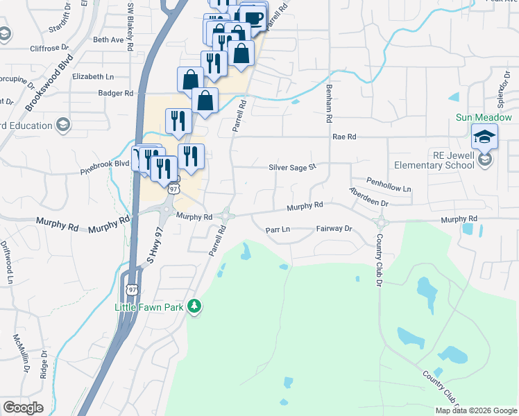map of restaurants, bars, coffee shops, grocery stores, and more near 20247 Murphy Road in Bend