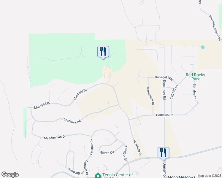 map of restaurants, bars, coffee shops, grocery stores, and more near 6709 Muirfield Drive in Rapid City