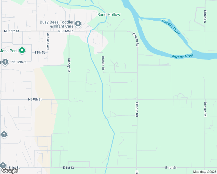 map of restaurants, bars, coffee shops, grocery stores, and more near 7765 Elmore Road in Fruitland