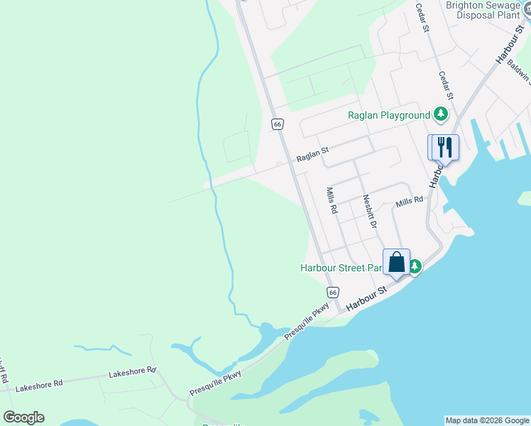map of restaurants, bars, coffee shops, grocery stores, and more near 214 Ontario Street in Brighton