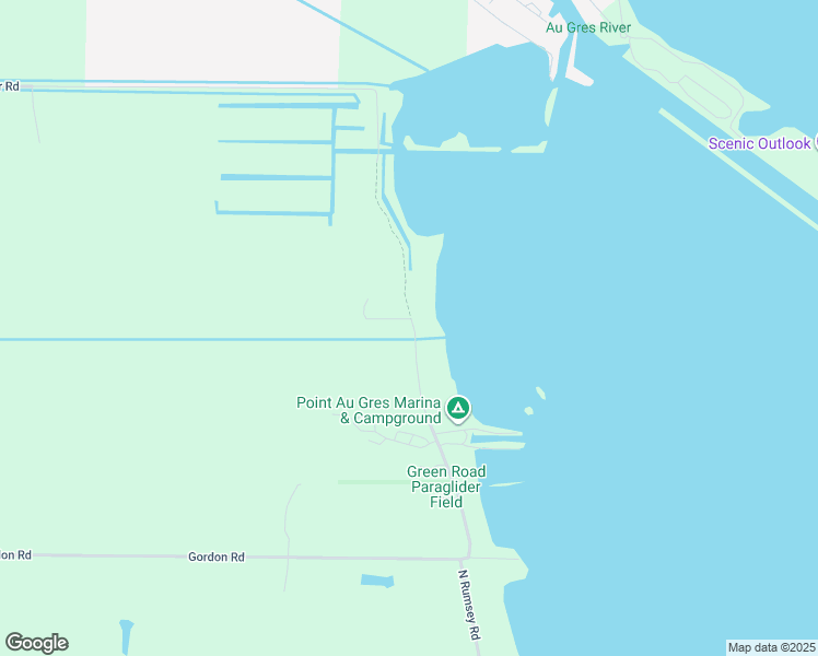 map of restaurants, bars, coffee shops, grocery stores, and more near 2174-2198 Green Drive in Au Gres