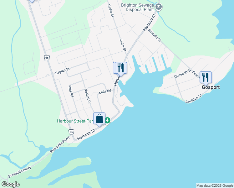 map of restaurants, bars, coffee shops, grocery stores, and more near 5 Dockside Lane in Brighton