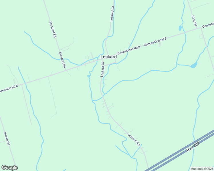 map of restaurants, bars, coffee shops, grocery stores, and more near 7805 Leskard Road in Regional Municipality of Durham