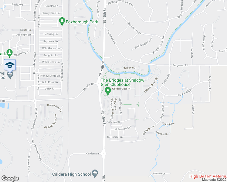 map of restaurants, bars, coffee shops, grocery stores, and more near 61146 Sydney Harbor Drive in Bend