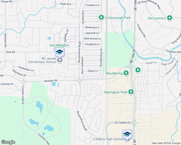map of restaurants, bars, coffee shops, grocery stores, and more near 20642 Daisy Lane in Bend