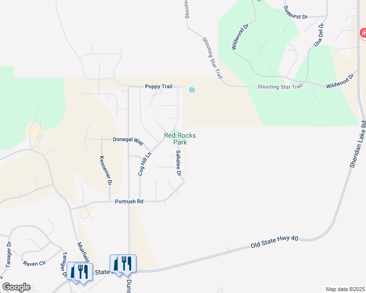 map of restaurants, bars, coffee shops, grocery stores, and more near 6610 Sahalee Drive in Rapid City