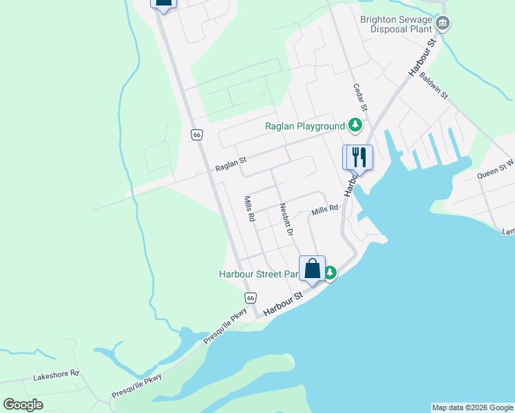 map of restaurants, bars, coffee shops, grocery stores, and more near 110 Mills Road in Brighton