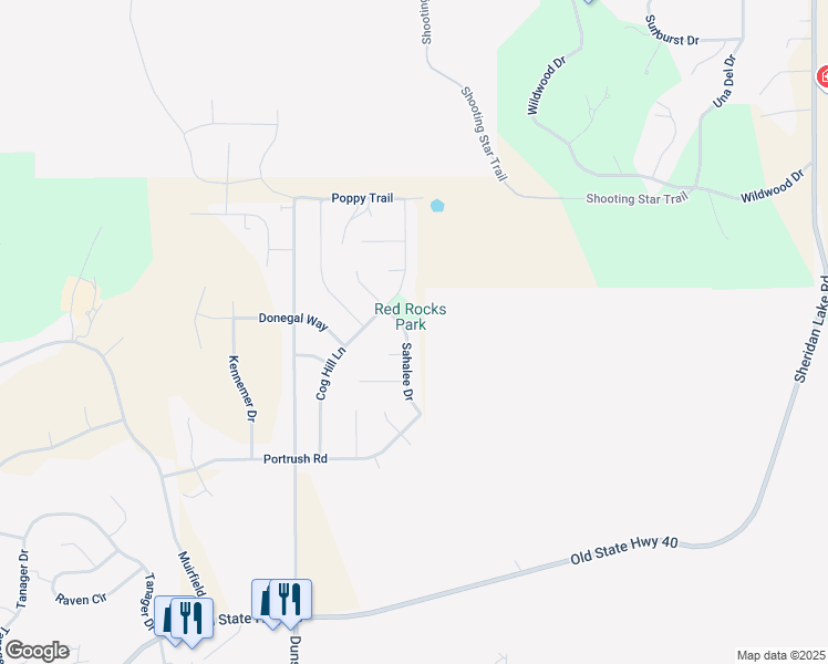 map of restaurants, bars, coffee shops, grocery stores, and more near 6610 Sahalee Drive in Rapid City