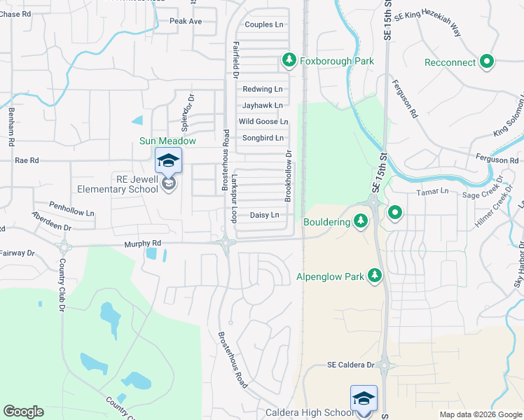 map of restaurants, bars, coffee shops, grocery stores, and more near 20642 Daisy Lane in Bend