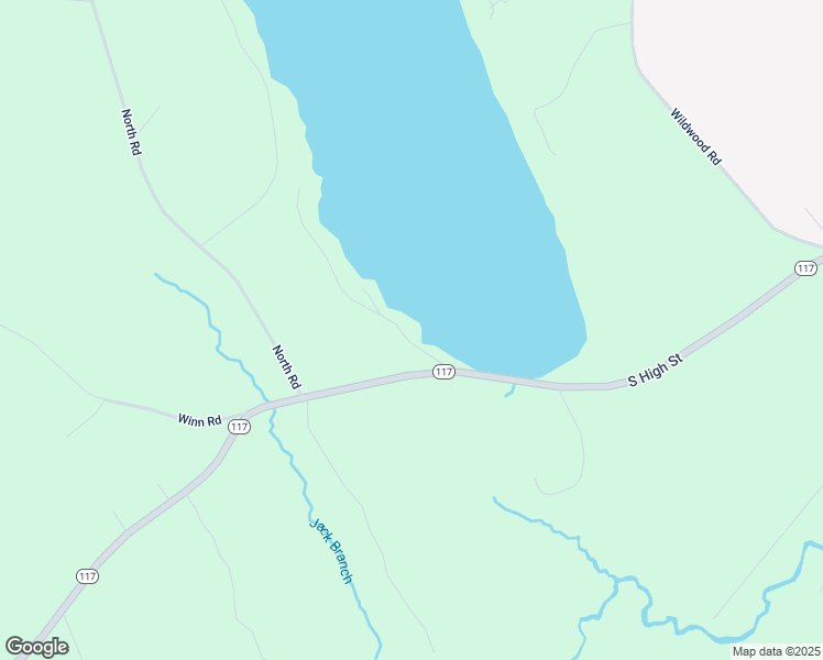 map of restaurants, bars, coffee shops, grocery stores, and more near 43 Woods Pond Drive in Bridgton