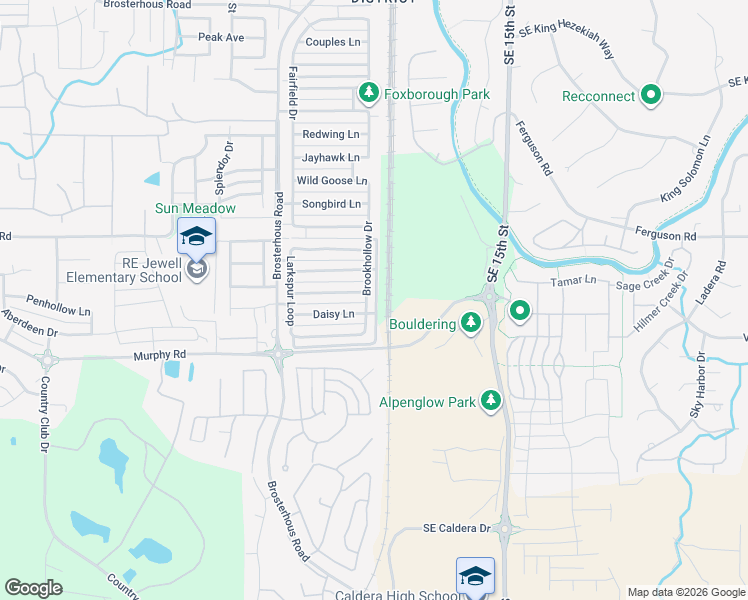 map of restaurants, bars, coffee shops, grocery stores, and more near 61134 Brookhollow Drive in Bend