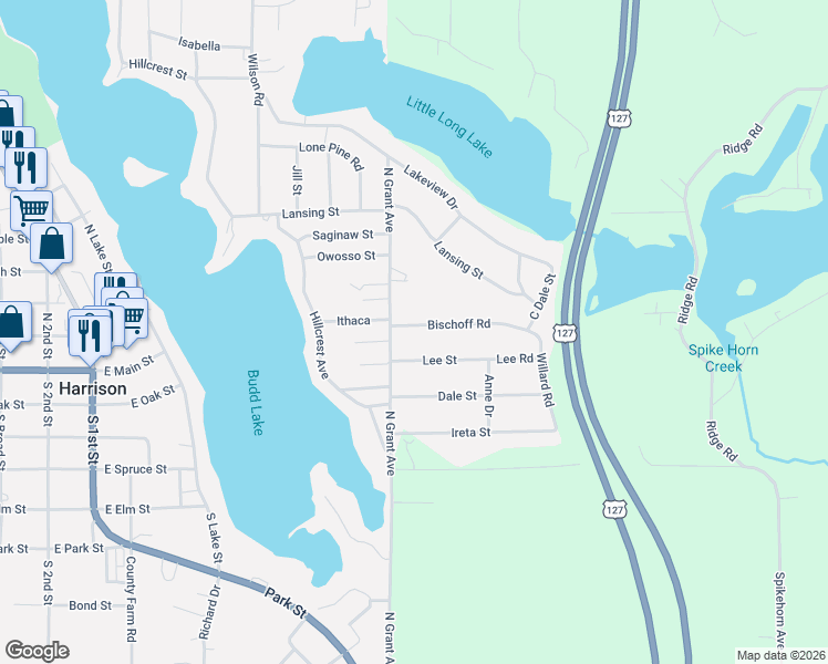 map of restaurants, bars, coffee shops, grocery stores, and more near 3028 Bischoff Road in Harrison