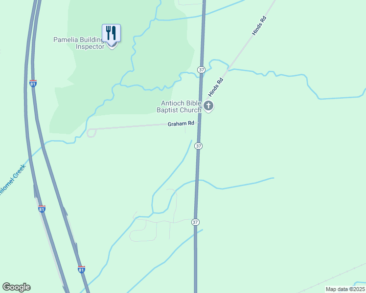 map of restaurants, bars, coffee shops, grocery stores, and more near 24539 New York 37 in Watertown