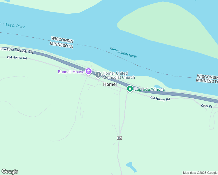 map of restaurants, bars, coffee shops, grocery stores, and more near Old Cartway Drive in Winona County