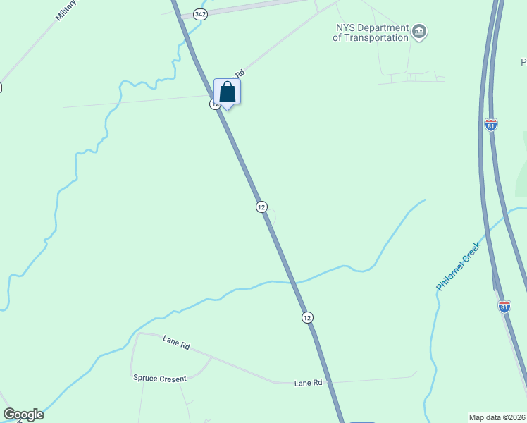 map of restaurants, bars, coffee shops, grocery stores, and more near Rte 12 in Watertown