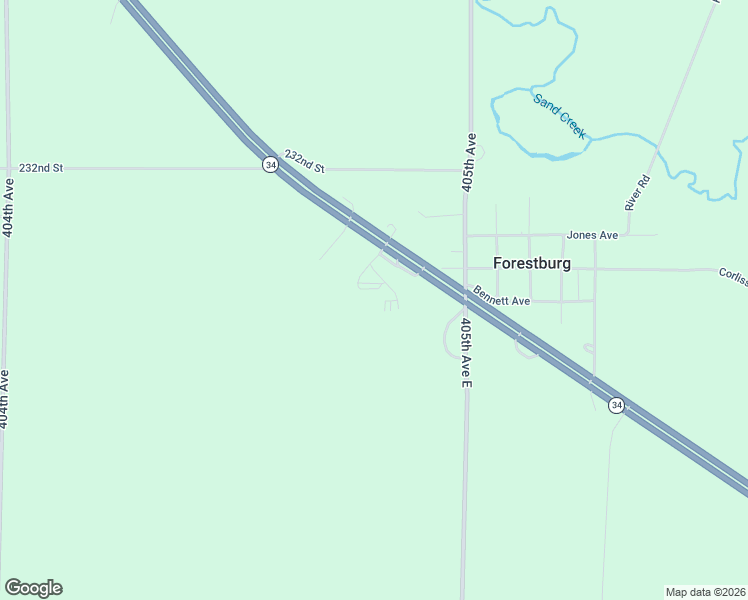 map of restaurants, bars, coffee shops, grocery stores, and more near 40405 South Dakota 34 in Artesian