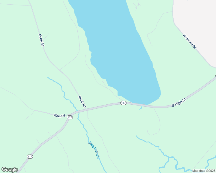 map of restaurants, bars, coffee shops, grocery stores, and more near 43 Woods Pond Drive in Bridgton