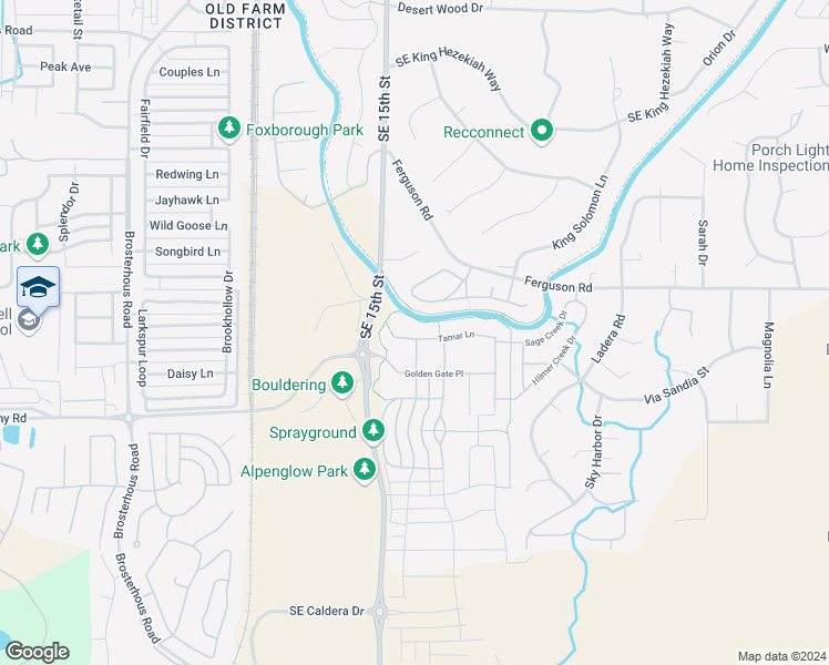 map of restaurants, bars, coffee shops, grocery stores, and more near 61181 Ridgewater Loop in Bend