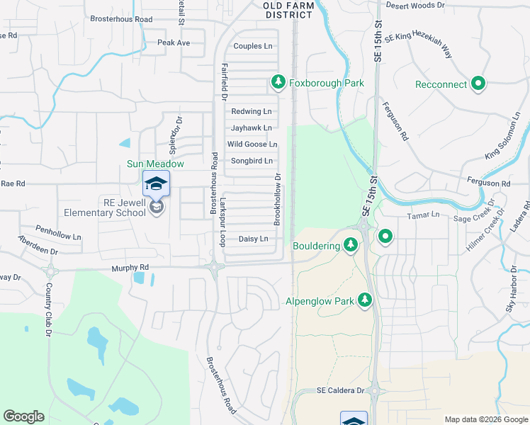 map of restaurants, bars, coffee shops, grocery stores, and more near 61190 Larkspur Loop in Bend