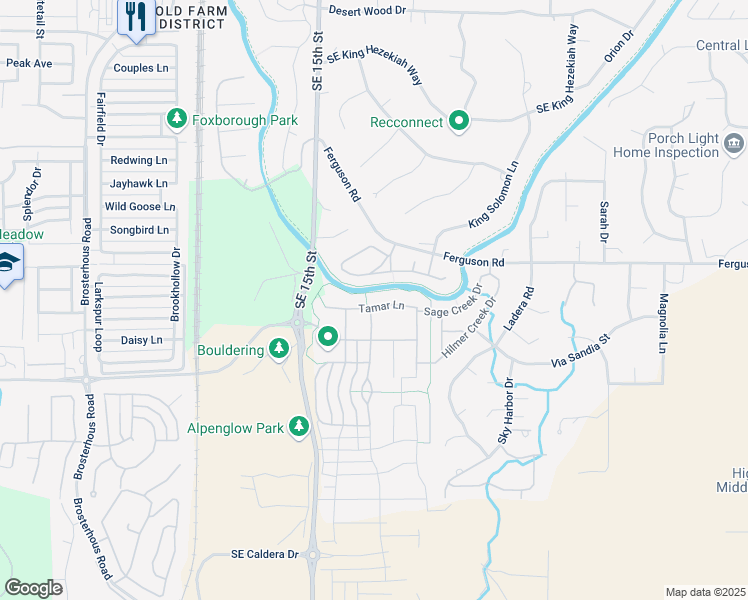 map of restaurants, bars, coffee shops, grocery stores, and more near 20848 Tamar Lane in Bend
