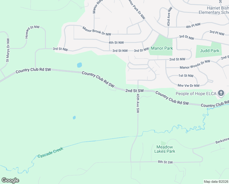 map of restaurants, bars, coffee shops, grocery stores, and more near 4700 Country Club Road West in Rochester