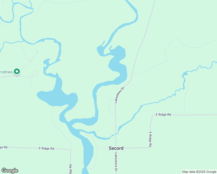map of restaurants, bars, coffee shops, grocery stores, and more near 1726 Beach Road in Gladwin