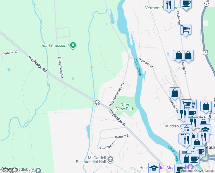map of restaurants, bars, coffee shops, grocery stores, and more near 141 Pleasant View Terrace in Weybridge