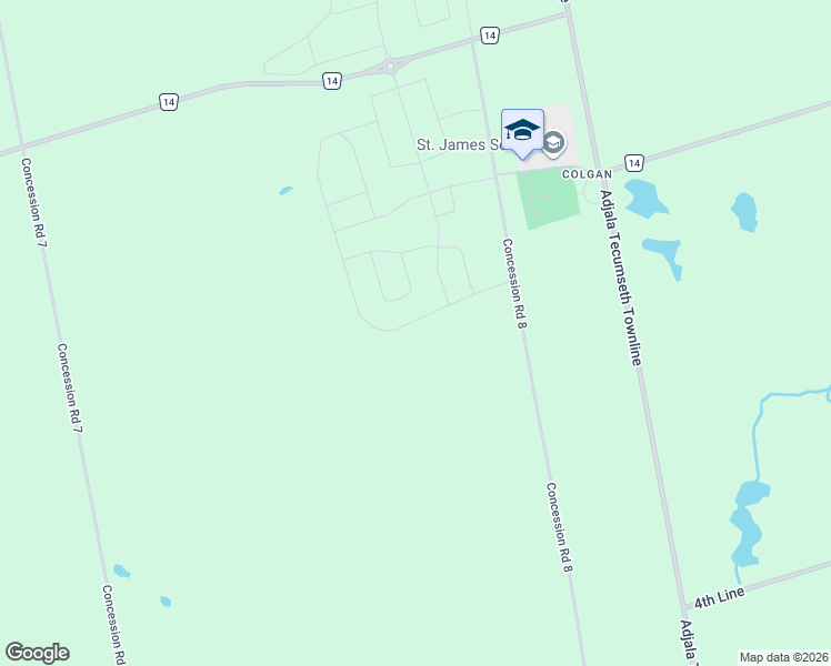map of restaurants, bars, coffee shops, grocery stores, and more near in Simcoe County