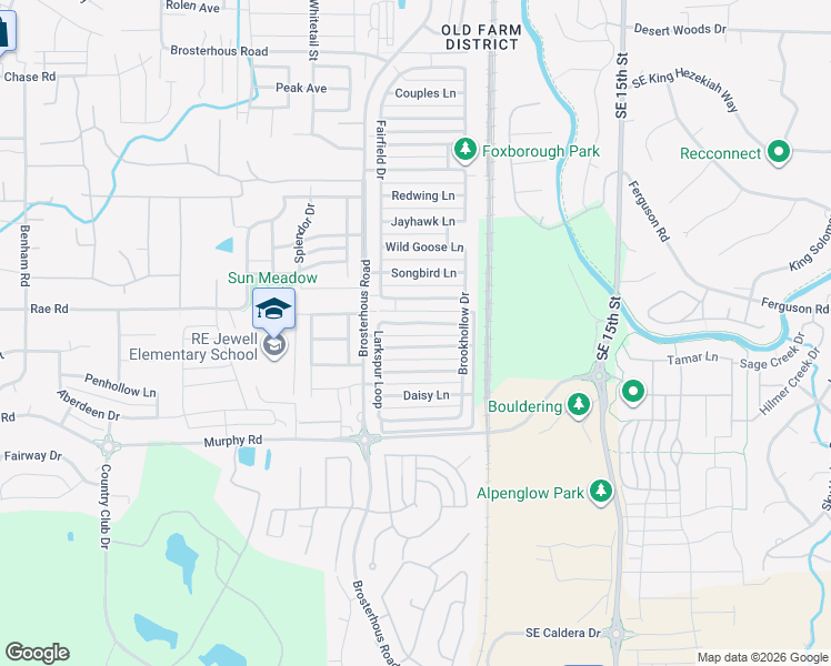 map of restaurants, bars, coffee shops, grocery stores, and more near 61190 Larkspur Loop in Bend