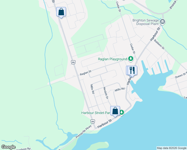 map of restaurants, bars, coffee shops, grocery stores, and more near 16 Shewman Road in Brighton