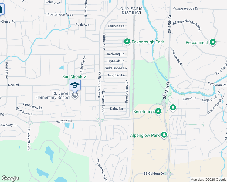 map of restaurants, bars, coffee shops, grocery stores, and more near 61190 Larkspur Loop in Bend