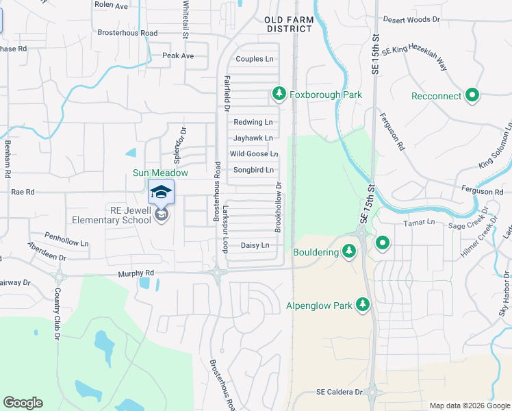 map of restaurants, bars, coffee shops, grocery stores, and more near 61190 Larkspur Loop in Bend