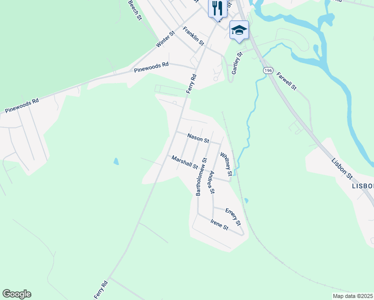 map of restaurants, bars, coffee shops, grocery stores, and more near 14 Osborn Street in Lisbon