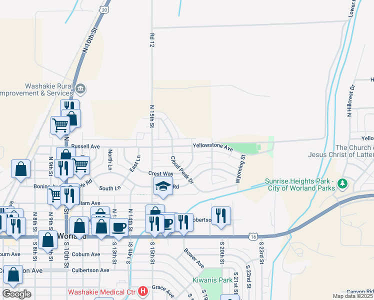 1712 Yellowstone Avenue, Worland WY Walk Score
