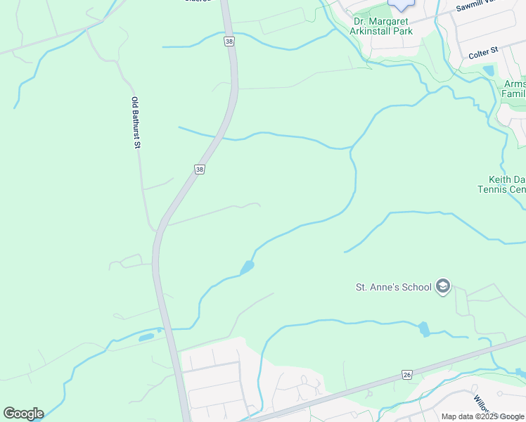 map of restaurants, bars, coffee shops, grocery stores, and more near 16365 Bathurst Street in Newmarket