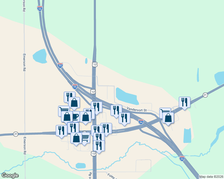 map of restaurants, bars, coffee shops, grocery stores, and more near 101-723 Vandervort Street in Tomah