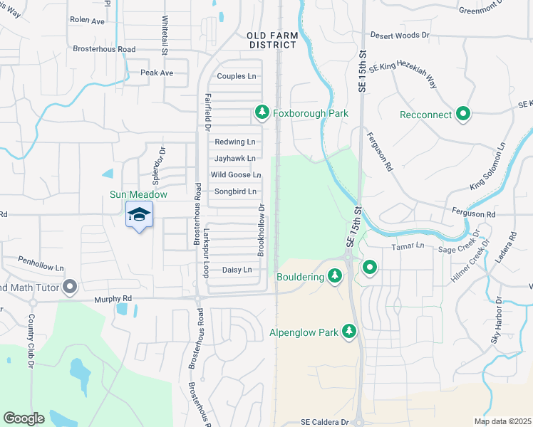 map of restaurants, bars, coffee shops, grocery stores, and more near 61170 Brookhollow Drive in Bend