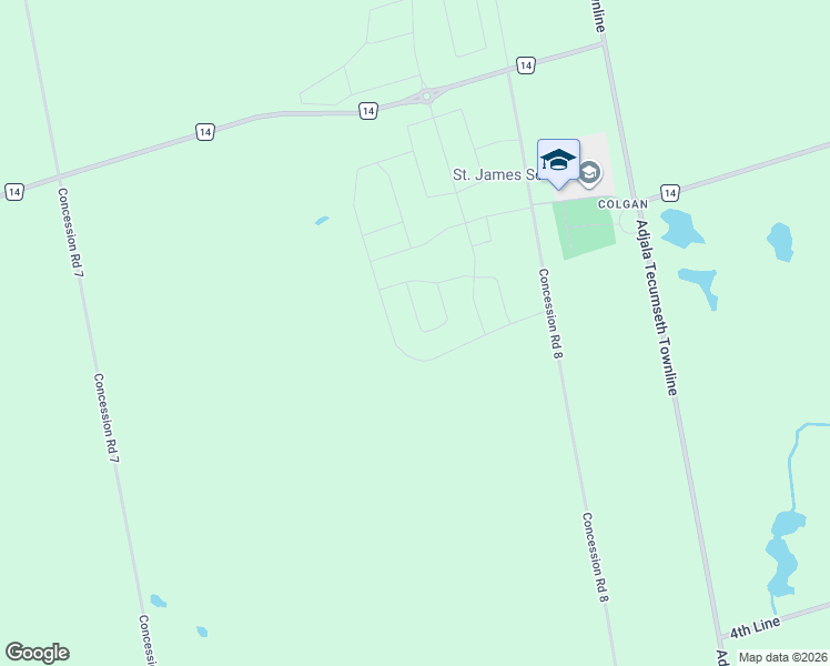 map of restaurants, bars, coffee shops, grocery stores, and more near 22 Twinleaf Crescent in Adjala-Tosorontio